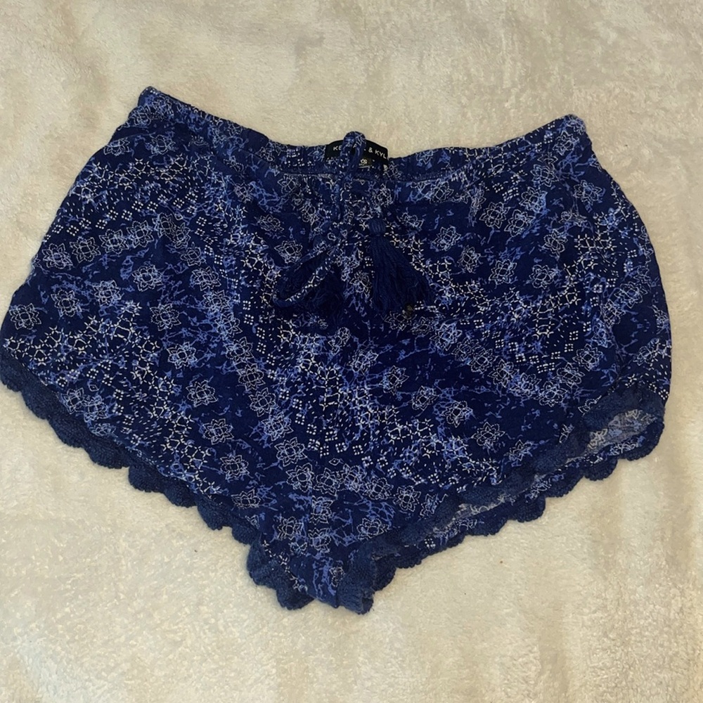 blue cover up shorts